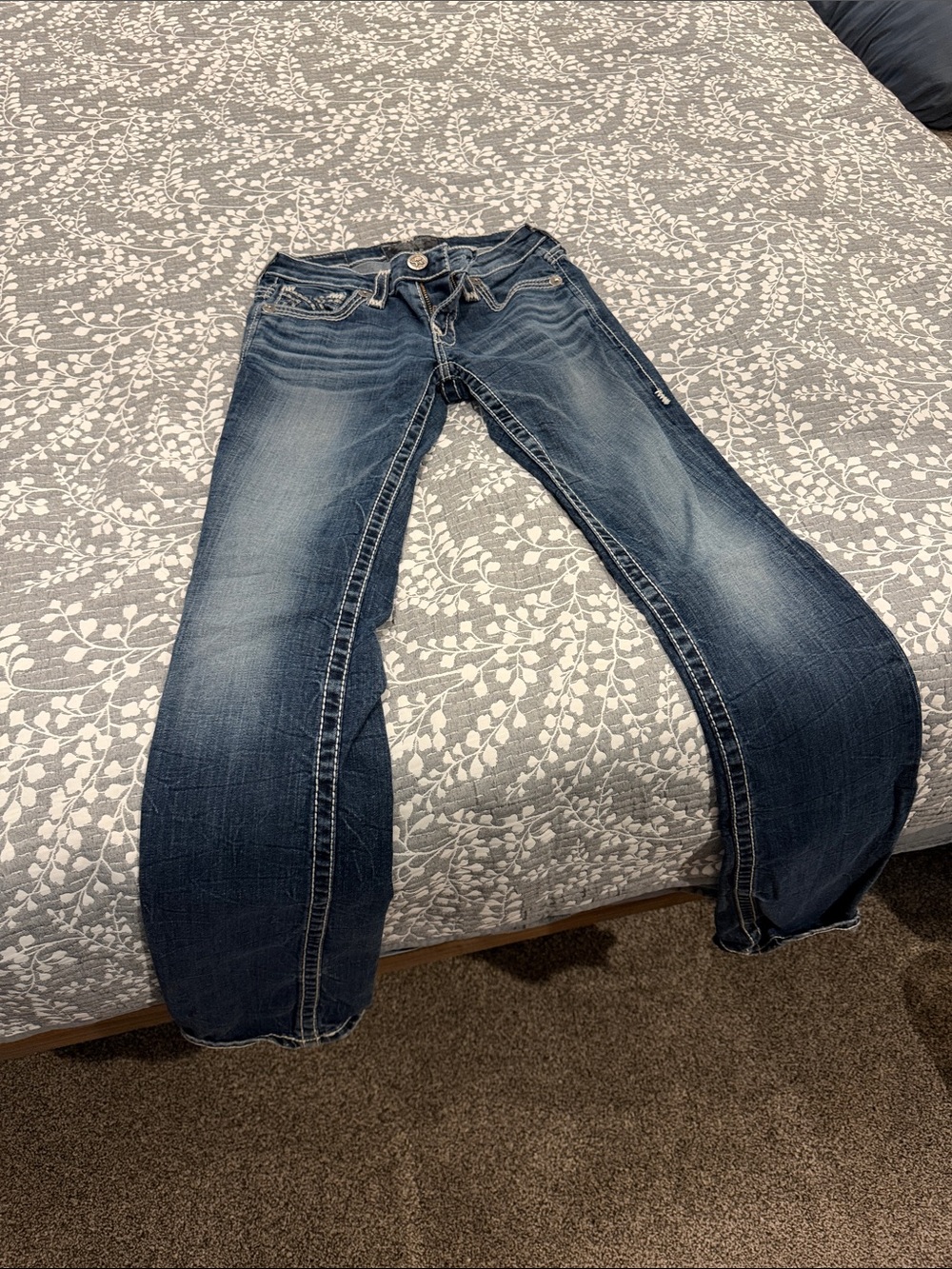 Big Star Women's Flared Jeans in Dark Blue Wash